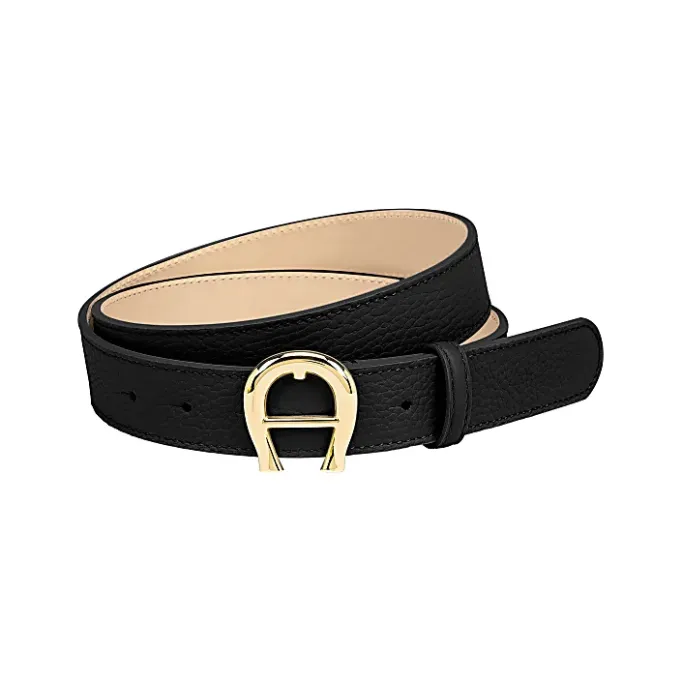 Aigner Belts-Logo Belt 3 cm black