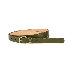 Aigner Belts-Logo belt 2 cm dark olive