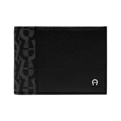 Aigner Wallets-Logo bill and card case black