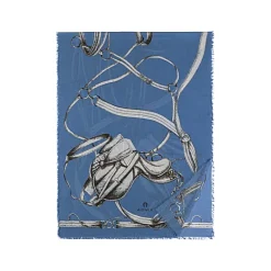 Aigner Foulards-LOGO Stola M Porcelain Blue