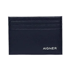 Aigner Wallets-Saffiano Card Case midnight Blue