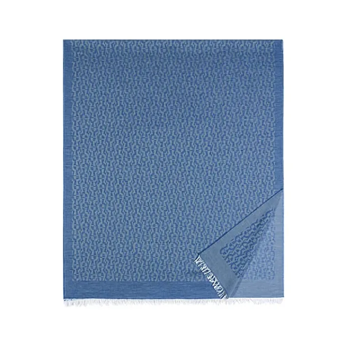 Aigner Foulards-Scarf M Porcelain Blue