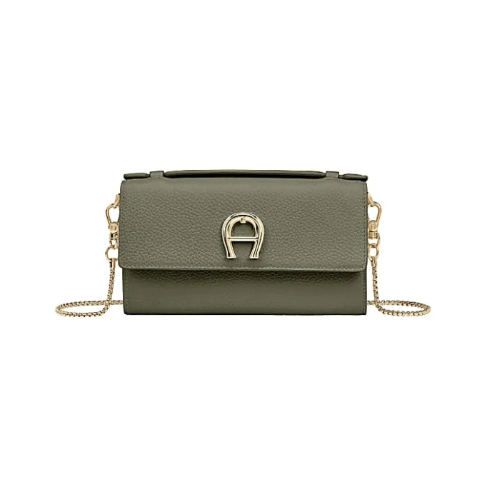 Aigner Leather Accessories-Wallet on Chain with Handle moss green
