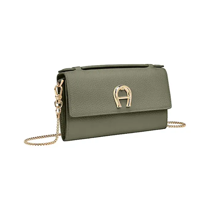 Aigner Leather Accessories-Wallet on Chain with Handle moss green
