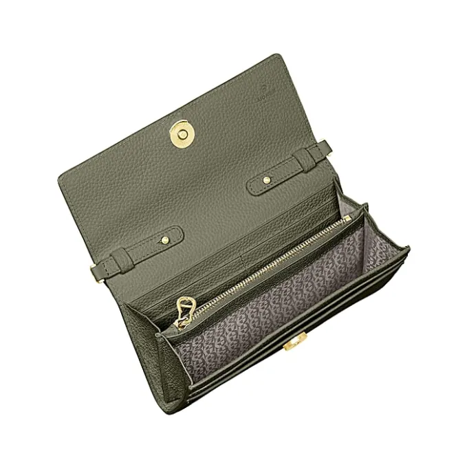 Aigner Leather Accessories-Wallet on Chain with Handle moss green