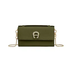 Aigner Leather Accessories-Wallet on Chain with Handle dark olive