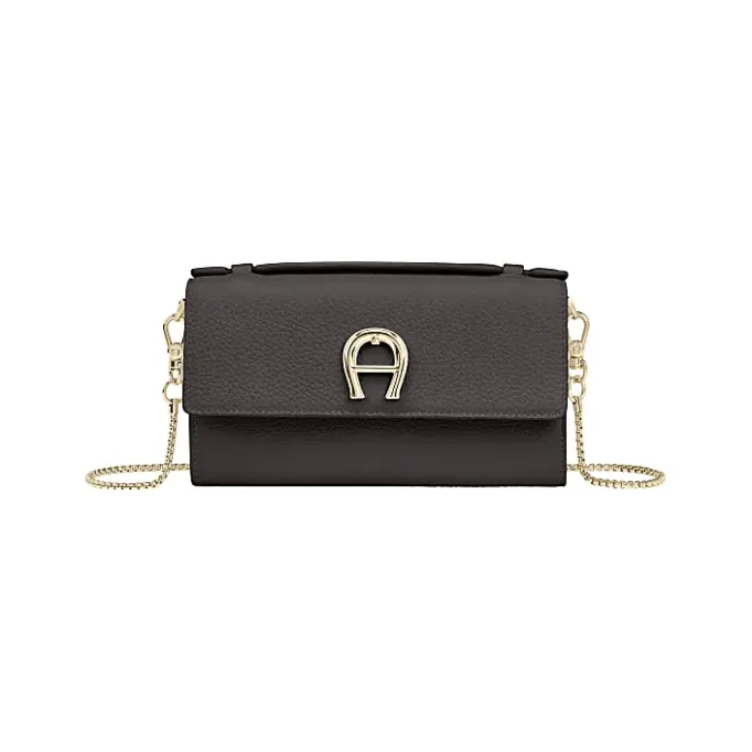 Aigner Leather Accessories-Wallet on Chain with Handle acacia brown