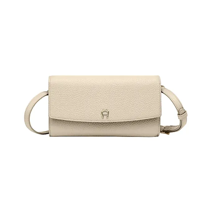 Aigner Leather Accessories-Wallet with Strap macadamia white
