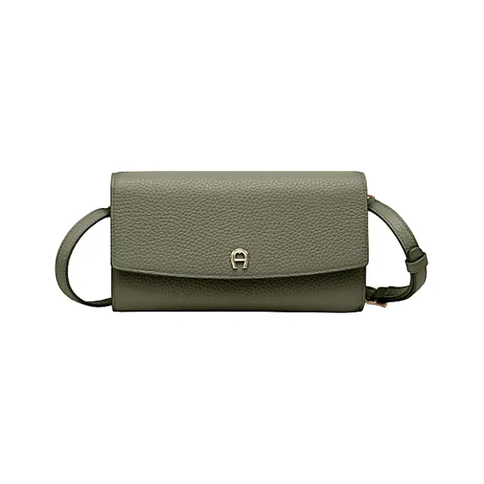 Aigner Leather Accessories-Wallet with Strap moss green