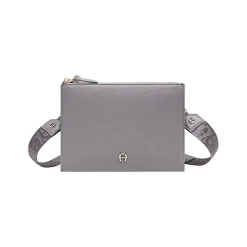Aigner Leather Accessories-Zita bag with shoulder strap iron grey