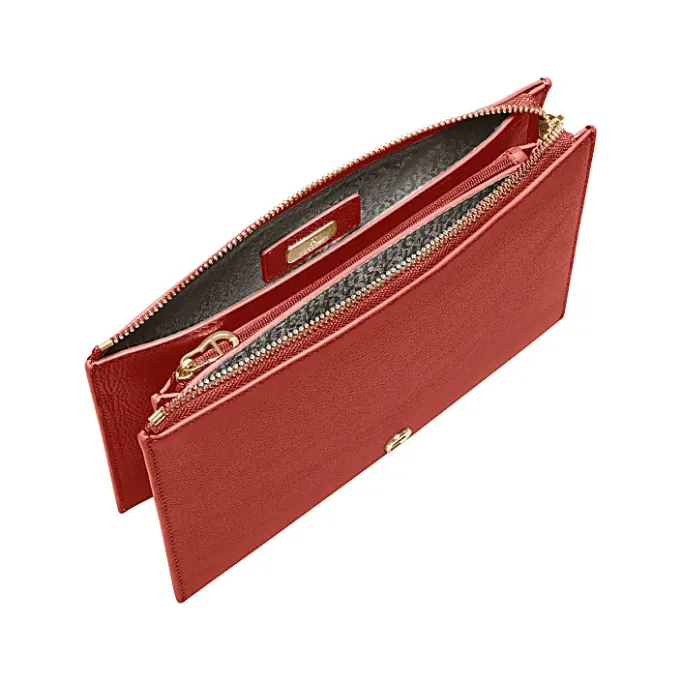 Aigner Leather Accessories-Zita bag with shoulder strap burnt red