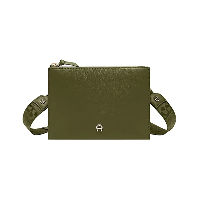 Aigner Leather Accessories-Zita bag with shoulder strap dark olive