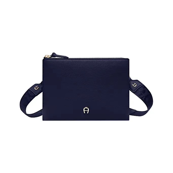 Aigner Leather Accessories-Zita bag with shoulder strap cosmic blue