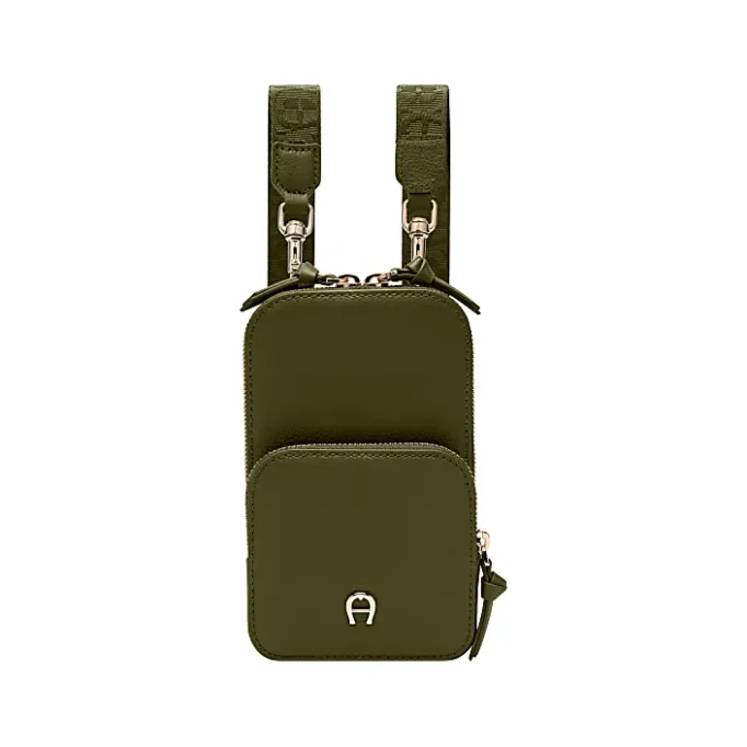 Aigner Leather Accessories|Phone Cases-Zita phone pouch dark olive