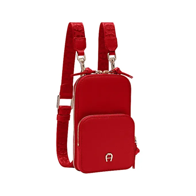 Aigner Leather Accessories|Phone Cases-Zita phone pouch lipstick red