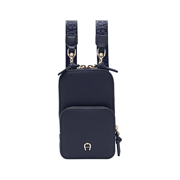 Aigner Leather Accessories|Phone Cases-Zita phone pouch cosmic blue