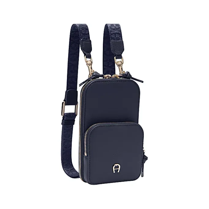 Aigner Leather Accessories|Phone Cases-Zita phone pouch cosmic blue