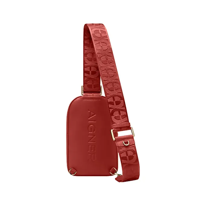 Aigner Leather Accessories-Zita Sling Crossbody Bag burnt red