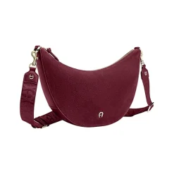 Aigner Bags-Zita Suede shoulder bag M burgundy