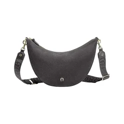 Aigner Bags-Zita Suede shoulder bag M night grey