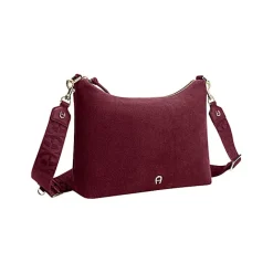 Aigner Bags-Zita Suede shoulder bag S burgundy