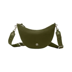 Aigner Bags-Zita Suede shoulder bag S dark olive