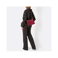 Aigner Bags-Zita Suede shoulder bag S night grey