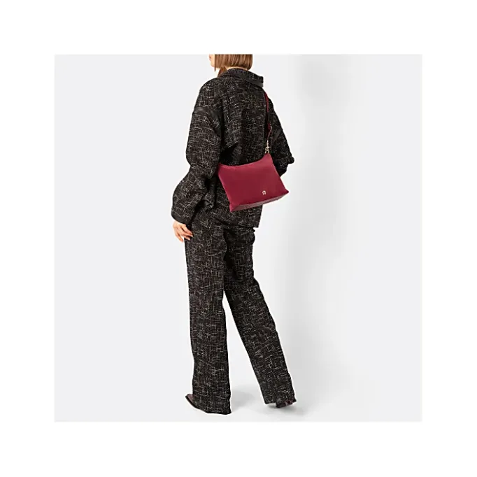 Aigner Bags-Zita Suede shoulder bag S night grey